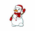 Bhai Please Snowman Wooden Fridge Magnet (2.2 Inches)