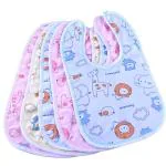 BIGOBUGHT Baby Fastdry Bibs (5 Pcs) | Feeding Infants and Toddlers| 0-2 Years | Waterproof, Spill Resistant Bibs | Pocket-Friendly | Infant Apron | Soft Newborn Cotton | Useful Baby Shower Gift