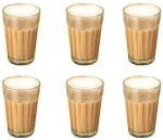 Adaraforever Tea Glass Tea Cups Cutting Chai Glasses 175ml Set of 6