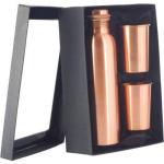 Kunya Pure Copper Bottle and 2 Glass Set, Unique Elite Class Diwali Gift Item, 1000ml Copper Bottle