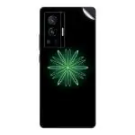 GADGETSWRAP Printed Vinyl Skin Sticker for Vivo X70 Pro - Green Flower