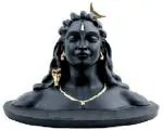 Navyaksh- GEEKMONKEY Adiyogi Shiva Miniature Statue for Car Dashboard, Pooja and Gift, Mahadev Murti,Idol, Shankara for Home and Office Decore, Matte Black , Made in India - 12 cm (Ceramic, Black)