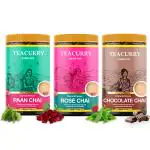 TEACURRY Flavored Chai Combo Pack (100 gms each) - Paan, Rose, Chocolate