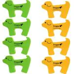 LADWA 8pcs Doggy Shape Door Stopper, Finger Pinch Door Guard for Kids Safety and Protection from Door Slamming, Best Baby Safety & Proofing Product (Pack of 8)