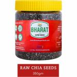 Bharat Super Foods Premium Raw Chia Seeds for Eating - Rich in Omega 3 and Fibre - 100% Natural 350 gm