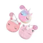 Soft Unicorn Plush Shoulder Bag Child Plush Coin Purse Little Girl Shoulder Cross Body Sling Bag(Multi Colour)