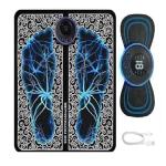 EKiN Foldable, Rechargeable, Speed Control Foot Massager Pain Relief,Wireless Electric EMS Massage Machine Mat Massager (Black)