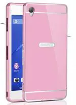 Gorogue Pink Metal Back Case Cover For Sony Xperia Z3