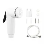 Imaashi Handheld Toilet Shower/ Health Faucet High Pressure, and Easy Installation Complete Set with Shower Hose and Wall Stand White