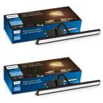 PHILIPS 7-Watts Moonglade Black Picture Light | Picture Light For Display | Warm White | Pack of 2