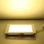 OTS Lights 22-Watt Slim Panel Square Ceiling Light | 22cm x 22cm x 1cm | Cutout 7.5 Inches (Warm White)