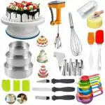 Wishku Cake Baking Tools Multicolor Kitchen Tool Set(Baking ,Blender,Whisk,Measuring Jug,Spatula)