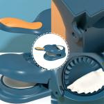 DHVYANT MART Dumpling Maker 2 in 1 | Momo Maker | Gujiya Maker Machine | Momos Maker Machine | Karanji Maker | Gujiya Mould Skin Press Mould for Ghughra with Dumpling Puri Maker | Dual-Purpose Puri Maker | Puri and Momos Shaper