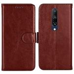 JOBINKA Oneplus 7 Pro Vintage Leather flip Case Cover| Inside TPU with Card Pockets Wallet Stand Magnetic Closure 360 Degree Complete Protection Vintage Flip Cover for Oneplus 7 Pro - Brown