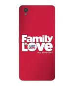 Bhaicover Oneplus X Red and White Family Quotes Mobile Phone Back Cover