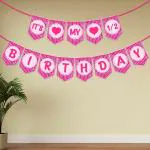 Zyozique Half Birthday Banner Party Supplies for Kids 6 Month Birthday Party Decorations Party Supplies Banner