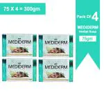 SBS Herbal Mediderm Soap - Anti Bacterial Soap with Tulsi, Haldi & Chandan - 75gm (Pack Of 4)