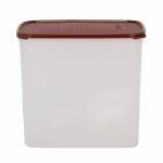 Regalo Modular Rectangular Container (9Ltr, White-BrownLid)
