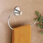 Fortune Classic Stainless Steel Wall Mounted 304 Grade Napkin Ring / Towel Ring / Napkin Holder / Towel Hanger / Bathroom Accessories - (Oval, Pack of 1)
