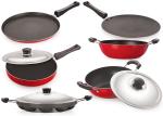 Nirlon Aluminium Red, Black Paratha Tawa Fry Pan With Lid - Ft12Ctfp12Dkdbkd12Ap_65_3