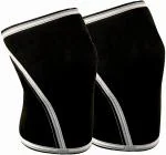 LEOSPORTZ Knee Support for Men Gym (1Pair) - 7mm Power Knee Support Gym Workout | Knee Sleeves for Running Jogging Gym Squats (XL, Black)