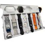 JAINPLIC i20 Ultra MAX Suit SmartWatch + Aiirpods Pro with Transparent Screen Guard Watch with Seven Decorated Straps(10 in 1 Set)