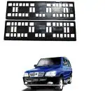 Feelitson Black Car Plastic Number Plate Frame Holder Front & Back For Rhino