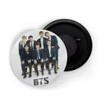 Dhcrafts White Metal K- Pop Bts D7 Printed Fridge Magnet, 5.8 Cm
