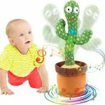 Toyshine Dancing Cactus Toy | Talking, Wriggle Singing Mimicking - Repeat What You Say with LED