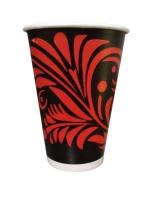 ECONUS Premium Disposable Printed Paper Cups | Pack of 100 | 250ml Glass for Hot & Cold Beverages | Rolled Rims, Recyclable | Coffee | Tea and Drinks in Office | Festival | Party Eco Friendly