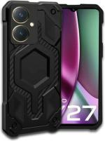 MOZETTE Back Cover for vivo Y27 (Black, Dual Protection, Pack of 1)