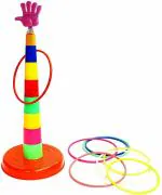 Smartcraft Ring Toss Quoits Hoopla Throw Game for Kids (Multicolor) Pack of 1