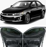 Able Dotnet Car Magnetic Sun Shade Curtains with Zipper for Mitsubishi Lancer Set of 4 Pcs