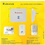 Wireless Doorbell by Robotek, White