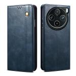 Excelsior Premium Leather Wallet flip case Cover with | Card and Cash Slot | 360 Full Body Protection for Vivo X100 5G (Blue)