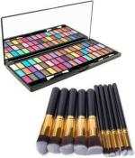 Lenon Beauty Perfect 51 colors eyeshadow palette with 10pc smooth makeup brushes (2 Items in the set)