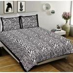 NAMDA CRAFTS Traditional Mandala Jaipuri Printed 450TC Bedsheet for Double Bed King Size Bedsheet with 2 Pillow Covers (Multi Black)