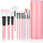 AVTY Premium Makeup Brush Set with Light Pink Storage Box (Pack of 12)
