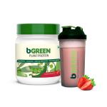 bGREEN by HealthKart Plant Protein Powder, 25 g Protein ,(Strawberry, 500 g) with Shaker