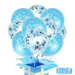 AMFIN Welcome Boy Decoration / Welcome Boy Home / Baby Boy Balloons / Its A Boy Balloon Blue / Confetti Balloons for Decoration - Pack of 200