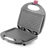 Eslite 750 W Sandwich Maker with Fixed Non Stick Plates 2 Slice Non Toxic Black