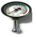 Pride tubeless tyre pressure gauge ( small gauge 150 psi ) analogue meter , for car & bike