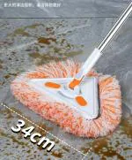 SARVAM CART 3 in 1 Rotatable Triangle Cleaning Mop with Long Handle Foldable Microfiber Fan Cleaning Duster Steel Body Flexible Fan mop for Easy Cleaning Home Kitchen Ceiling Office Fan Cleaning mop 1pcs
