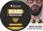 KURAIY 100 % Pure Beard Softener Professional Styling For Gloss Finish, Healthy Beard Growth Hair Wax (100 g)