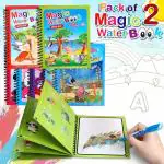 SAMRIDHI HUB Magic Water Paint Coloring Books for Toddler, Art Toys Age 2-4, Educational Learning Doodle Toy, Gifts for Girl Boy (Pack of 2)