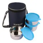 Topware 3 Stainless Steel Container Excutive Lunch Box For Office & Outdoor (1400ml) Blue