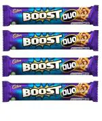 Boost Duo Milk Chocolate With Caramel And Biscuit Filling Bars, 63 G (Pack Of 4) Cadbury
