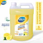 Micro Defence Disinfectant Surface & Floor Cleaner| Kill 99.9%Germs| Kids, Pet Safe| Make Up to 1333L Zesty Lemon (5 L)