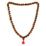 Feel Touch Mart 108+1 Natural Quality Original Indonesia Bead Rudraksha Jaap Mala 7mm Beads Mala for Jaap & Wearing Original Certified Rudraksha by