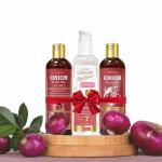 Lord's Homeopathic Laboratory Private Limited Onion Oil Ultimate Kit for Hair Fall Control - Onion Shampoo 200ml+ Onion Conditioner 200ml+ Onion Hair Oil 200ml